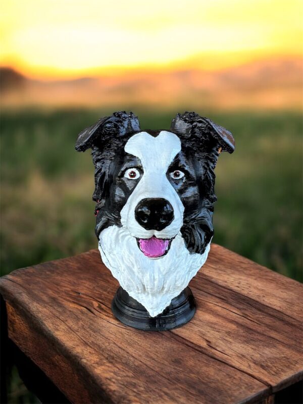Busto Border Collie 3D - Imagen 2